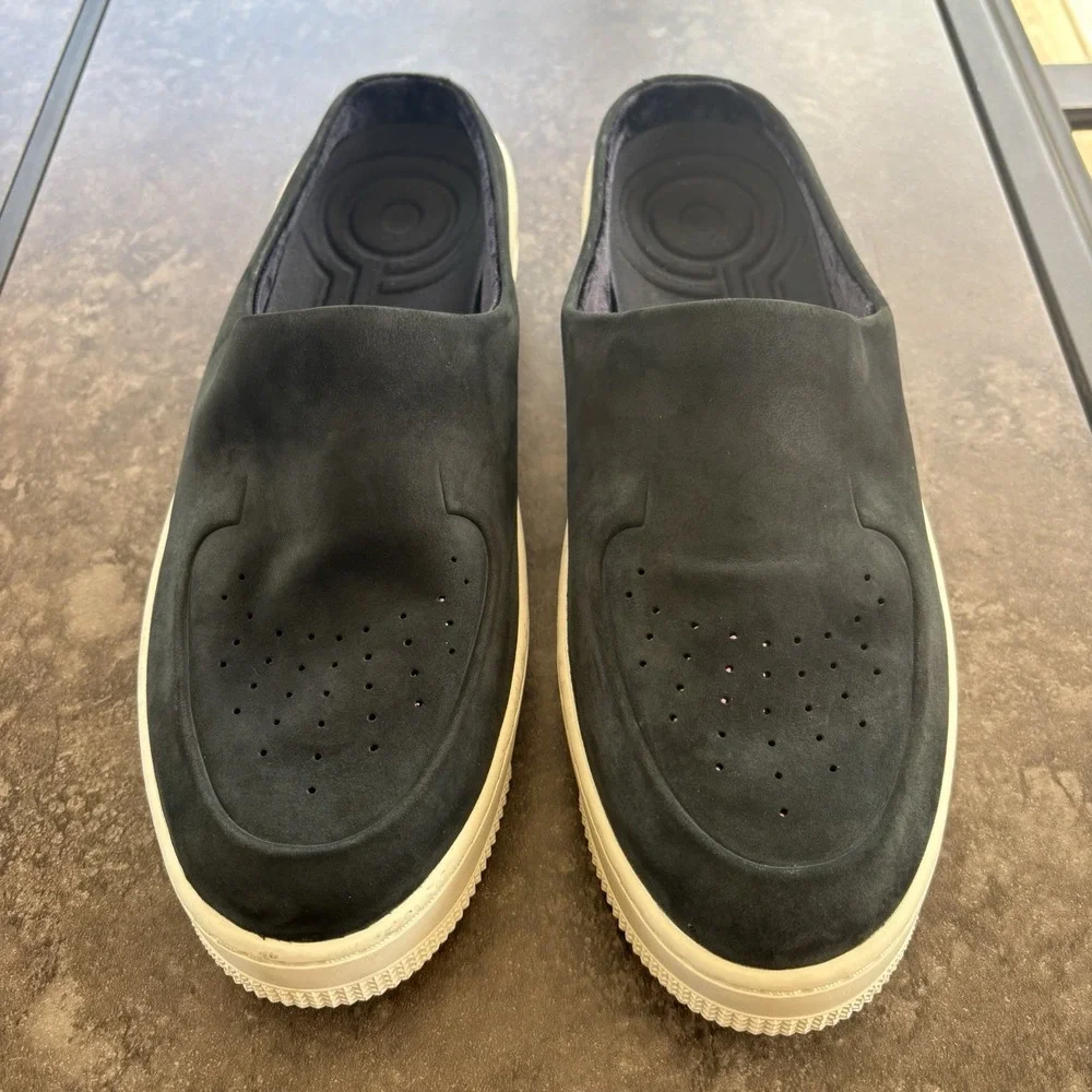 Nike Air Force 1 Lover XX Premium Mule Sneakers Chunky Black Suede Women's 12 - Picture 3 of 11